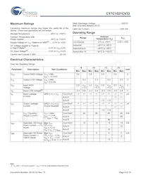 CY7C1021CV33-12BAXIT Datenblatt Seite 4