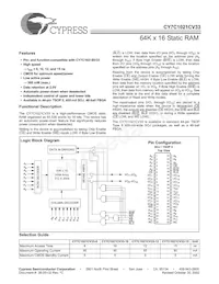 CY7C1021CV33-15ZC Datasheet Copertura