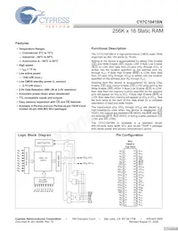 CY7C1041BNL-20VXCT Datasheet Cover