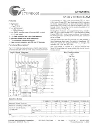 CY7C1049BL-25VC Datenblatt Cover