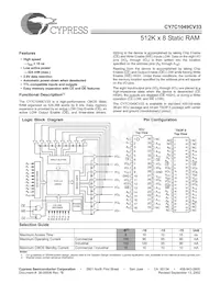 CY7C1049CV33-15VC Datenblatt Cover
