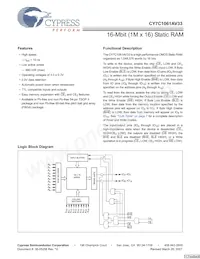 CY7C1061AV33-10BAC Datenblatt Cover