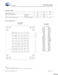 CY7C1061AV33-10BAC Datasheet Page 2