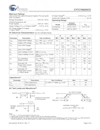 CY7C1062AV33-10BGIT Datenblatt Seite 3