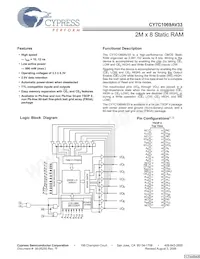 CY7C1069AV33-10BAC Datenblatt Cover