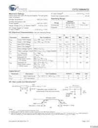 CY7C1069AV33-10BAC Datenblatt Seite 3