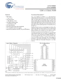 CY7C109BNL-15VC Datenblatt Cover