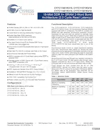 CY7C11501KV18-400BZXI Datenblatt Cover