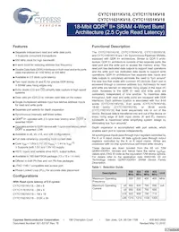 CY7C11651KV18-400BZXC Datasheet Cover