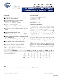 CY7C1250KV18-450BZXC Datasheet Cover