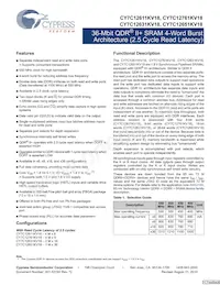 CY7C12631KV18-400BZI Datenblatt Cover