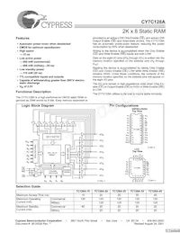 CY7C128A-35VC Datenblatt Cover