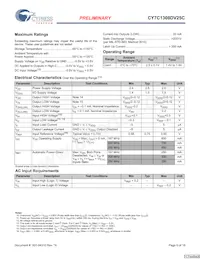 CY7C1308DV25C-167BZCT Datasheet Page 6