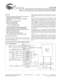 CY7C1329-100AC數據表 封面