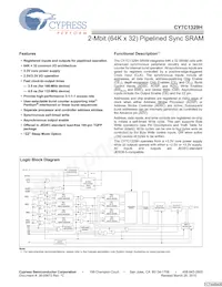 CY7C1329H-166AXCT Datenblatt Cover