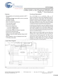 CY7C1334H-166AXC Datenblatt Cover