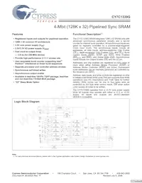 CY7C1339G-133AXET Datenblatt Cover