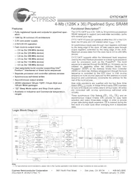 CY7C1347F-133AC Datasheet Cover