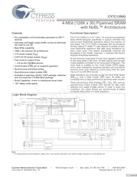 CY7C1350G-166AXI Datasheet Cover