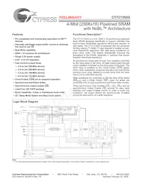 CY7C1352G-133AXI Datenblatt Cover