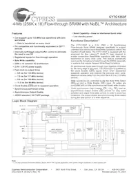 CY7C1353F-100AC Datasheet Cover