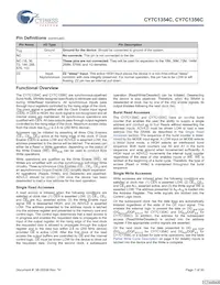 CY7C1354C-166BZCT Datasheet Page 7