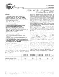 CY7C1360A-150BGC Datenblatt Cover