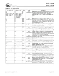 CY7C1360A-150BGC Datasheet Pagina 5