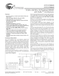CY7C1370BV25-167AC Datenblatt Cover