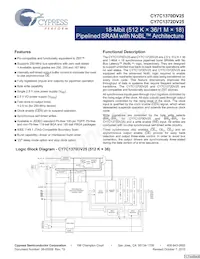 CY7C1370DV25-250AXCT Datenblatt Cover