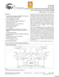 CY7C139-25JXC Datenblatt Cover