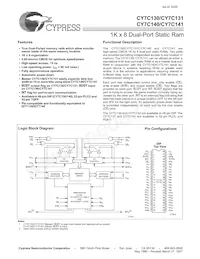 CY7C141-25JC Datenblatt Cover
