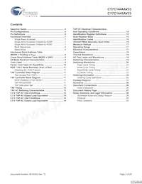 CY7C1444AV33-167AXCT Datasheet Page 3
