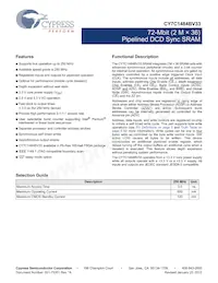 CY7C1484BV33-250BZXC Datasheet Cover