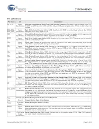 CY7C1484BV33-250BZXC Datasheet Page 5