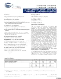 CY7C1545V18-375BZC Datenblatt Cover