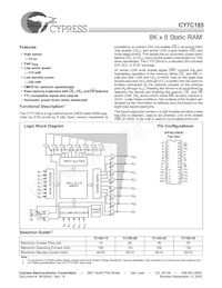 CY7C185-35SC Datasheet Cover