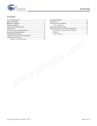 CY7C192-15VXCT Datasheet Page 2