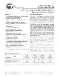 CYD04S18V-167BBC Datasheet Copertura