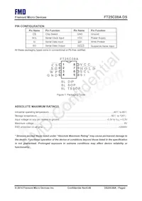 FT25C08A-UTR-B Datasheet Page 2