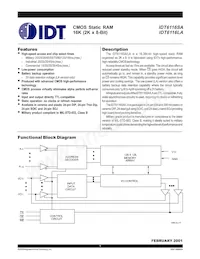 IDT6116SA45TPG Datasheet Cover