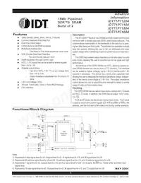IDT71P71804S250BQG Datenblatt Cover