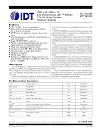 IDT71V2558S200PF8 Datasheet Cover