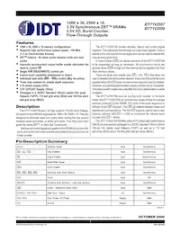 IDT71V2559S85PF8 Datasheet Cover