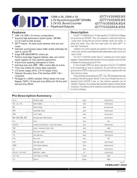 IDT71V3558XS133PFI8 Datasheet Cover