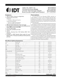 IDT71V3579S85PFI8 Datenblatt Cover