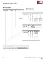 IS42S16100E-7TLI-TR 데이터 시트 페이지 22