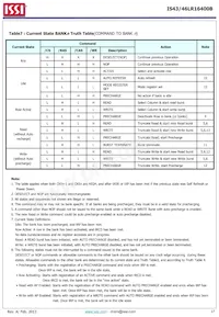 IS43LR16400B-6BLI-TR Datasheet Page 17