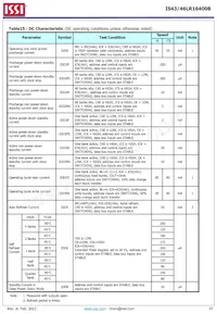 IS43LR16400B-6BLI-TR 데이터 시트 페이지 23