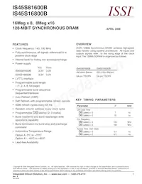 IS45S16800B-7TLA1-TR Datasheet Cover